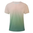 thumbnail image 4 of DeHolifer Men T Shirt Gradient Color Crewneck Short Sleeve Summer Casual Tee T Shirt Loose Sprot Fitness Tops Pink 5XL, 4 of 5