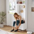 thumbnail image 3 of Qinaqin 74 cm de Alturaall Tree con Bench y Almacenamiento Coat Rack Shoe Entryway 4 Profundidadorado Alturaooks Metálico Legs para Entryway, 3 of 7
