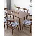 thumbnail image 5 of Navy Blue Corals Chair Seat Covers for Dining Room Stretch Chair Seat Covers Set of 4, Chair Seat Protector Cushion Slipcovers for Kitchen Restaurant Office Nautical Boho Tropical Reef Coastal, 5 of 6