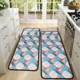 thumbnail image 4 of Kitchen Rugs Sets Of 2,Blue Red Checkered Pattern Anti Fatigue Kitchen Mat Rugs Non Slip Washable,Decorative Kitchen Floor Mats for Kitchen,Sink,Laundry,17"x47"+17"x47", 4 of 5