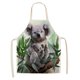 thumbnail image 1 of Delantal de lino con estampado de osos Koala, baberos de cocina impermeables, delantal para chefs adultos Tmvgtek Para estrenar, 1 of 8