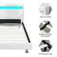 thumbnail image 6 of Wonline Full Size LED Bed Frame Upholstered with Color Changing Headboard, Black/White, 6 of 8