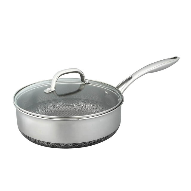Westinghouse Olla de Acero Inoxidable con Tapa de Cristal Black Signature 26cm WCFP0130S26 plateado