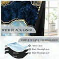 thumbnail image 2 of 2 Panels Blue Marble Blackout Curtain for Bedroom,Abstract Blue Gold Grommet Drapes for Living Room,52x84 Inch, 2 of 7