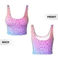 thumbnail image 6 of Uemuo Colorful Glitters Pattern Women's Sports Bra - High Impact Support, Breathable, and Comfortable Athletic Bra for Running, Yoga, and Workouts, 6 of 9