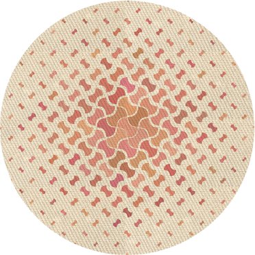 Ahgly Company Tapis de Zone Rond Lavable en Machine Intérieur Transitionnel Brun Sable Brun, 5 Pieds Rond
