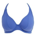 thumbnail image 3 of Freya Jewel Cove Banded Underwire Halter Bikini Top (7232),38D,Plain Azure, 3 of 4