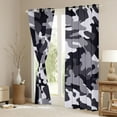 thumbnail image 3 of Homewish Black Grey Camo Curtains Pack of 2 (42x84 Each) for Boys Girls,Abstract Camouflage Curtains Blackout,Geometric Theme Bedroom Curtains,Lightweight Room Decor, 3 of 6