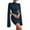 Blue, variant on Mgmyaa Women's Mock Neck Bodycon Dress Cape Sleeve Sheer Sequin Mini Dresses for Night Out and Party