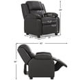 thumbnail image 7 of Infans Deluxe Padded Kids Sofa Armchair Recliner Headrest Children w Storage Arms, 7 of 7
