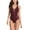 Wine, variant on Attraco Women One Piece Swimsuit V Neck Sexy hollow Backless Monokini