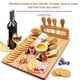 thumbnail image 3 of Tabla de quesos plato de queso multiusos fácil de limpiar rectangular 3 áreas separadas con cuchillos para festivales Anggrek Otros, 3 of 8