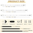 thumbnail image 2 of White Shower Curtain Rod Adjustable 41 to 166 Inch, Spring Tension Curtain Rods Telescoping Curtain Rod for Bathroom, Windows, Kitchen, Room Divider, No Drilling, No Slip, No Rust, 2 of 15