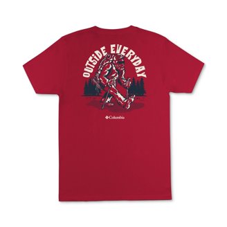 T-shirt Columbia Homme Ivy - Jaune Moutarde - Taille L - Manches Courtes Logo