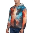 thumbnail image 3 of Lsque Red And Blue Sky Dragon Pattern Casual Men's Hoodie,Hooded Sweatshirt with Kangaroo Pocket,Pullover Hoodie-Large, 3 of 7