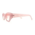 thumbnail image 3 of Mod Womens Square Dimensional Beveled Cat Eye Plastic Sunglasses Pink, 3 of 4