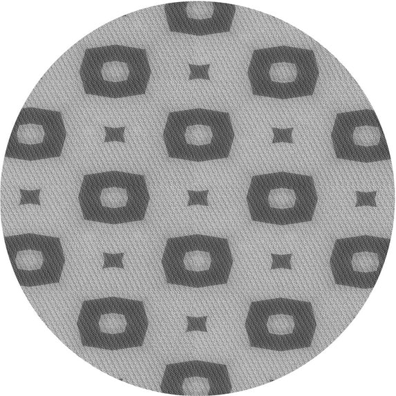 Ahgly Company Machine Washable Indoor Square Transitional Smokey Gray Area Rugs, 3' Square