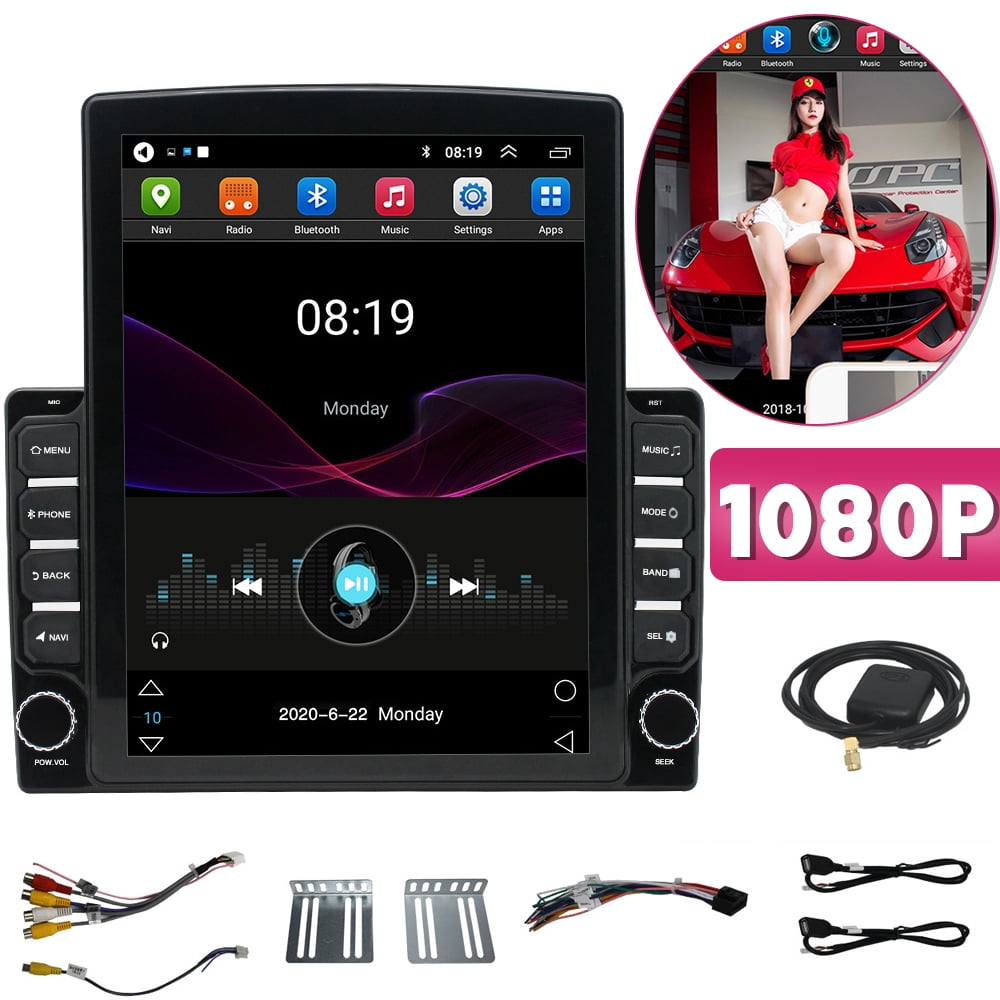 LNGOOR 9.7'' Android 9.1 Vertical Screen Auto Stereo Car Radio 2 Din GPS  2.5D HD 1080P Car MP5 Player with Bluetooth WIFI,Suppport Rear  Camera[1+16G] 