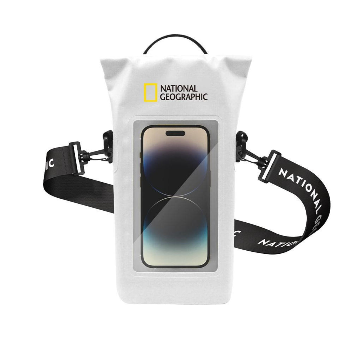 National Geographic Waterproof Phone Pouch, IP68 Dry Bag for Swimming Kayaking Rafting, Large Capacity Floating Case with Touchscreen Compatibility