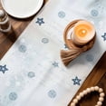 thumbnail image 3 of Navy Blue Starfish Coastal Table Runner 90 Inches, Nautical Summer Beach Coral Bed Runner Dresser Scarves Tabletop for Indoor Outdoor Parties/Ceremony/Banquet, 13" x 90", 3 of 9