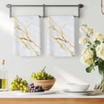 thumbnail image 3 of Marble White Gold Kitchen Towels Set of 1, Modern Marbles Geometric Absorbent Dish Towels for Kitchen, Microfiber Hand Towel, Quick Drying Tea Towel for Cleaning Decorative Dishcloths, 3 of 7