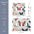 thumbnail image 2 of Yayeee Toggle Light Switch Wall Plate 2-Gang 4.56"x4.48" Decorative Outlet Cover, Beige Butterflies, 2 of 7