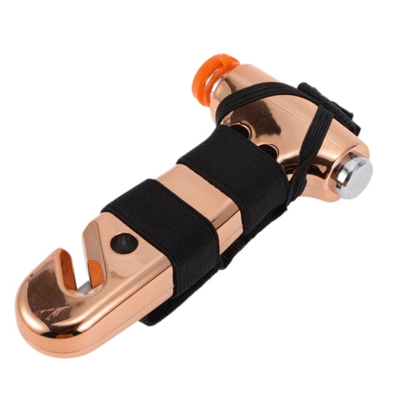 Unique Bargains Universal Car Safety Hammer Glass Breaker Urgent 1 Pc Gold Tone