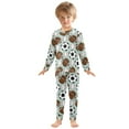 thumbnail image 3 of joogoo Rugby Football Baseball 2 Piece Long Sleeve Tee and Pants Cotton Pajama Set 8Y, 3 of 7