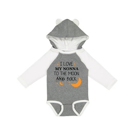 

Inktastic I Love My Nonna to the Moon and Back Gift Baby Boy or Baby Girl Long Sleeve Bodysuit