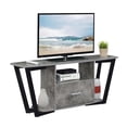 thumbnail image 3 of Pemberly Row 60-inch One-Drawer TV Stand with Shelves in Gray Wood Finish, 3 of 8