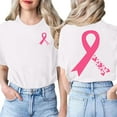 thumbnail image 1 of T-Shirts pour Femmes Manches Courtes Décontractées Col Rond Haut Graphique pour Usage Quotidien Style Basique avec Impression de Sensibilisation au Cancer, 1 of 3