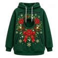 thumbnail image 2 of Christmas Pet Pouch Hoodie Women Men Long Sleeve Festive Graphic Loose Casual Pullover Sweatshirt Dog Cat Carrier Hoodie, 2 of 7