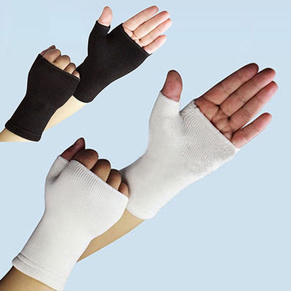 1 Pair Elastic Comfort Wrist Palm Brace Support Sports Pain Relief Gloves 
