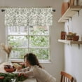 thumbnail image 5 of Spring Flowers Valances for Windows Farmhouse Kitchen Curtains Valances Rod Pocket Valance Curtains for Kitchen Windows Farmhouse Sage Green Pastoral Floral Leaf Window Valances for Bathroom 42"x18", 5 of 6