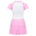 thumbnail image 4 of Moggemol Maillot de Bain à Manches Courtes pour Filles, Robe de Plage Surf Blanc&Rose 150/TG, 4 of 5