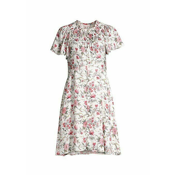 Rebecca Taylor Esmee Floral Silk Dress Rosebud ( 10 )