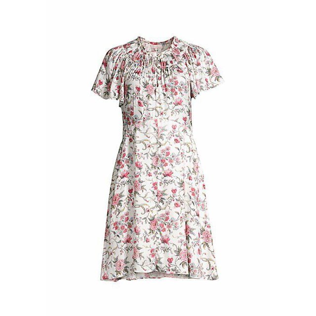 Rebecca Taylor Esmee Robe en Soie Florale Rosebud ( 10 )