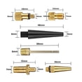 thumbnail image 2 of Miangastore 1 Set Adapter Set Car Adapter Kit Set For Bike Floor Pump Air Mat Ball Pump Needle Nozzle Converter Kit (Golden), 2 of 8