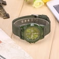 thumbnail image 5 of M Buder Men's Electronic Analog Wrist Watch Round Nylon Strap Military Wristwatch, 1.4 inches / 3.5 cm Dial, Army Green, 5 of 9
