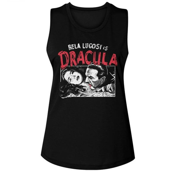 Bela Lugosi Dracula Dracula Feeding Black Women's Muscle Tank Top T-Shirt