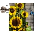 thumbnail image 5 of Sunflower Kitchen Curtain Valance for Windows,Farmhouse Yellow Window Drape Treatment,Vintage Wood Grain Short Topper Small Tier Curtains 1 Panel Valance, 54 * 18inch, 5 of 5
