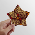 thumbnail image 1 of Printing Repeat Cloth Brown Colorful Art Star Sticker Paster Vinyl Car Tags Decoration Decal, 1 of 3