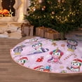 thumbnail image 4 of Salouo Christmas Unicorns Christmas Tree Skirt 48" Farmhouse Christmas Decorations Snowman Xmas Tree Skirt Tree Mat for Holiday Party Decor, 4 of 8