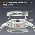 thumbnail image 2 of moogdieeo 3 in 1 Metal Case for Samsung Galaxy Watch Ultra/Ultra 2 Screen Protector 47mm, Stainless Steel Protective Bumper Face, Hard PC Back Cover and 9H Tempered Glass Film for 7 Ultra & 8 Ultra, 2 of 14