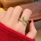 thumbnail image 5 of pstuiky Anillo de la suerte ajustable y abierto de circonita, 5 of 9