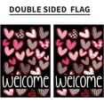 thumbnail image 6 of Valentines Day Love Heart Garden Flag 12×18 Inch Burlap Double Sided, Welcome Valentine sign Farmhouse Yard Outdoor Decoration DF176, 6 of 6