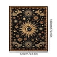 thumbnail image 3 of Hovilon Vintage Star Area Rug Black Base Boho Astrology Tarot Floor Carpet, Crystal Velvet Non-Slip Washable Indoor Rug for Bedroom Living Room, 120x180 cm, 3 of 7