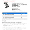 thumbnail image 2 of Front Lower Control Arm Set - Compatible with 1992 - 1999 Chevy C2500 Suburban 1993 1994 1995 1996 1997 1998, 2 of 2