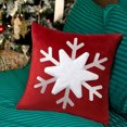thumbnail image 4 of Lksixu Christmas Throw Pillow Cover, 18x18 inch Velvet Snowflake Embroidery Decorative Pillow Case, Soft Fluffy Farmhouse Pillowcase Winter Holiday Cushion Cover Christmas Decorations for Couch Bed, 4 of 7