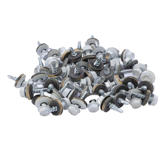Vis de Toit en Métal, 300 Pcs Vis de Toit en Métal Auto-Perçantes Haute Résistance pour Feuille de Plastique